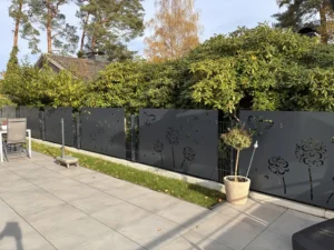 Doppelmattenzaun Sichtschutz in Anthrazit