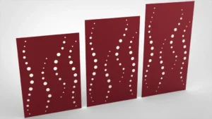 Doppelstabmattenzaun Sichtschutz Seifenblasenkette rot