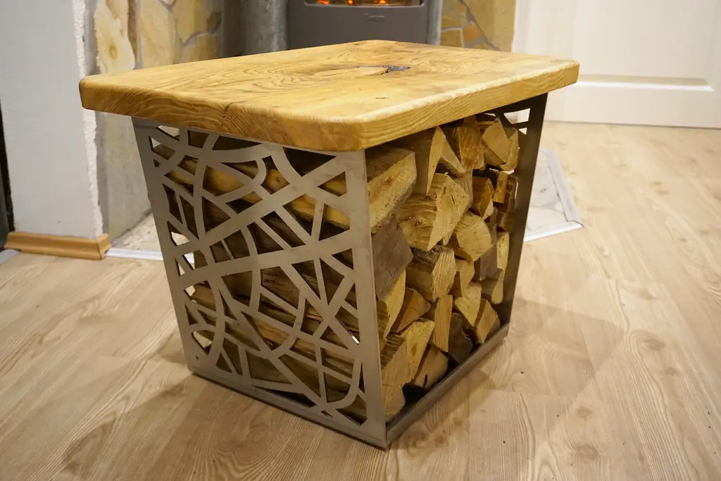 Kaminholzkorb Metall groß