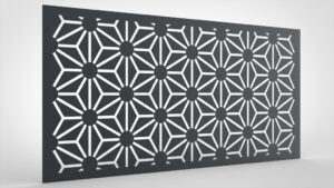 Lochblech Anthrazit Muster Blüten abstrakt klein