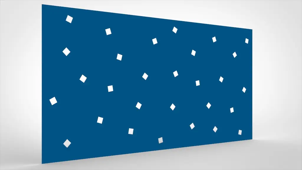 Lochblech Blau Muster Quadrat 40 wild