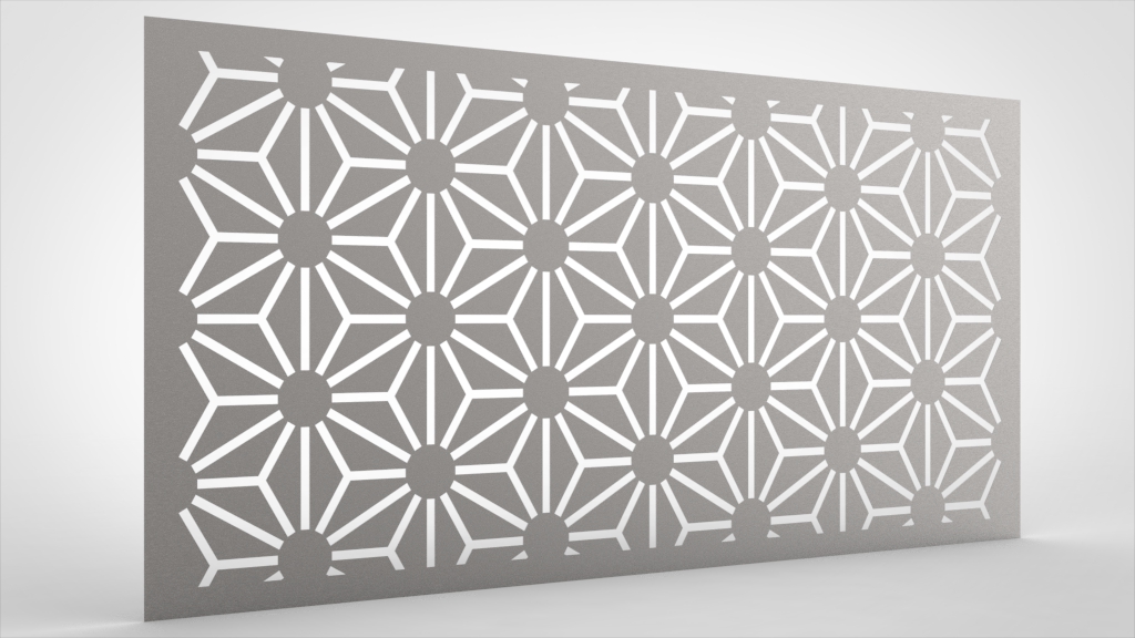 Lochblech Edelstahl Muster Blüten abstrakt klein