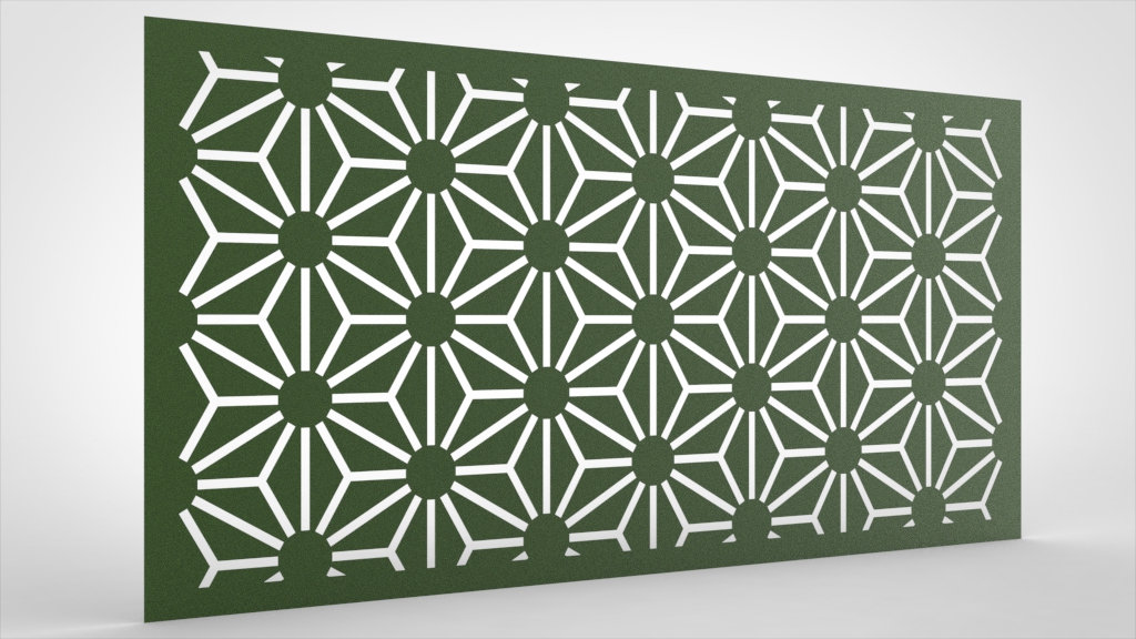 Lochblech Grün Muster Blüten abstrakt klein