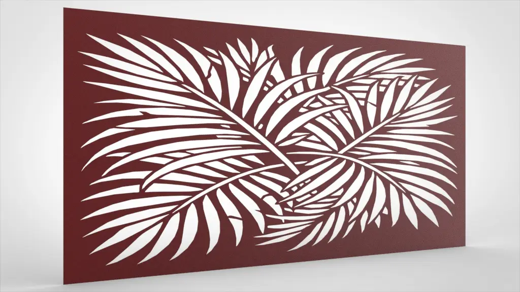 Lochblech Rot Muster Palmenwedel