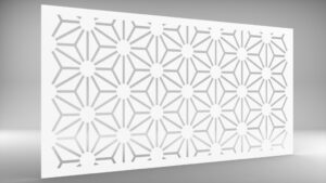 Lochblech Weiß Muster Blüten abstrakt klein