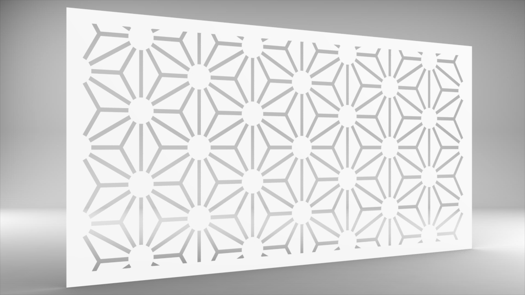 Lochblech Weiß Muster Blüten abstrakt klein