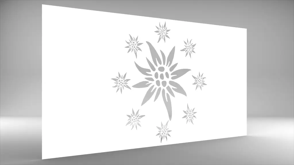 Lochblech Weiß Muster Edelweiß