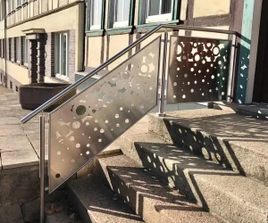 Treppengeländer Edelstahl modern
